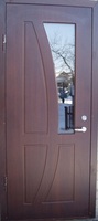 Laukinės rudos šarvo durys su raštu D18